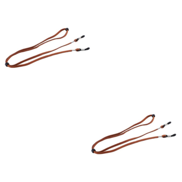 2/3/5 Glasögonrem Non- För Slip Stretchy Universal Rope Dark Brown 26.77 Inch 2Set