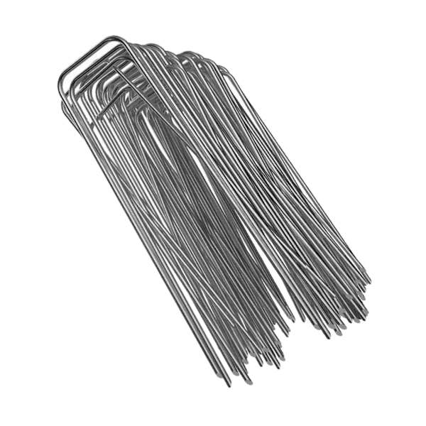 50x Stål U-formade Trädgårdspinnar För Pins for Lawn För Grass 2.8x25x150mm