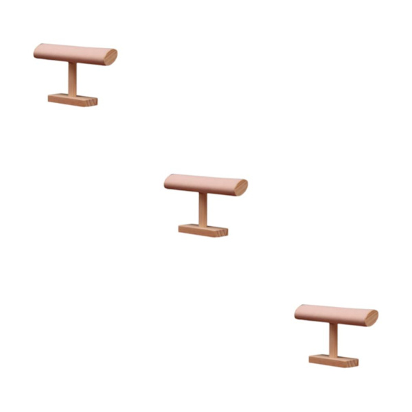 1/2/3 trätillverkat displayställ för armband med stor kapacitet Beige 3Set