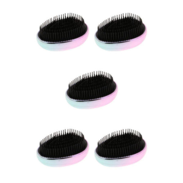 1/2/3/5 Portable Pocket Detangle Hair Brush Kam för kvinnor Multicolour 9 x 4.5cm 5Set