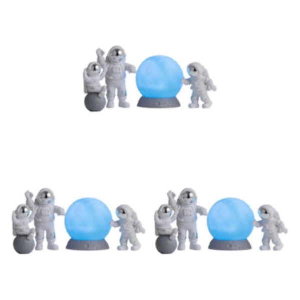 1/2/3/5 4st Astronautfigurer Set Heminredning Söt Sstronaut Silver Blue 3Set