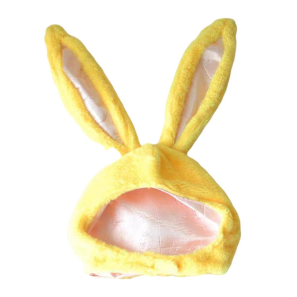 1/2 Cotton Bunny Ears Huvhatt för selfie jul Yellow 21.65x11.02 Inch 1Set