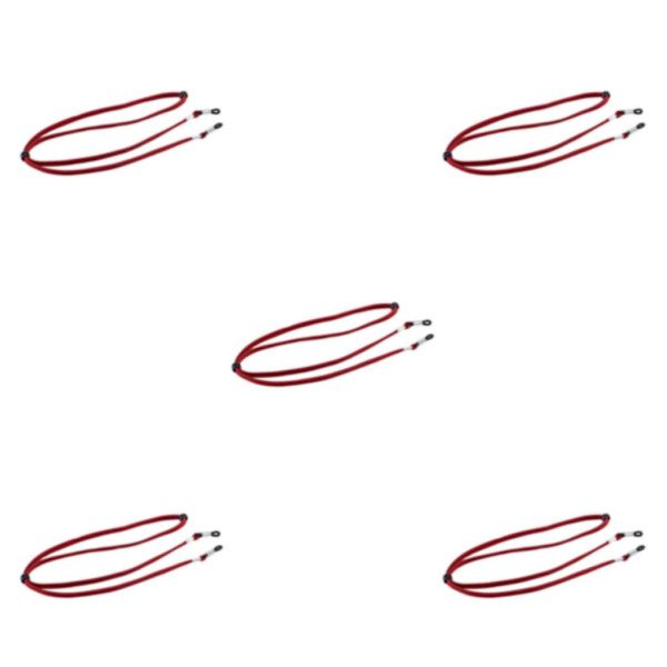 2/3/5 Glasögonrem Non- För Slip Stretchy Universal Rope Red 26.77 Inch 5Set