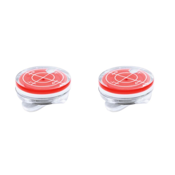 1/2/3/5 För Golf Ball Marker Nivå Funktion Hattklämma för golfare Red 2.5cm 2Set