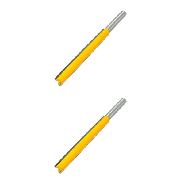 1/2/5 1/4 skaftdiameter dubbelflöjt 3 extra lång rak 2Set