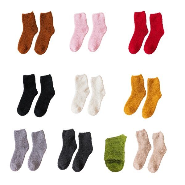 1/2/3/5 10 stycken extra tjocka och elastiska mjuka strumpor Light Grey 1 Pc