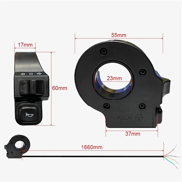 1/2/3 Motorcykelstyre Switch Motorcykelstyre 1Set