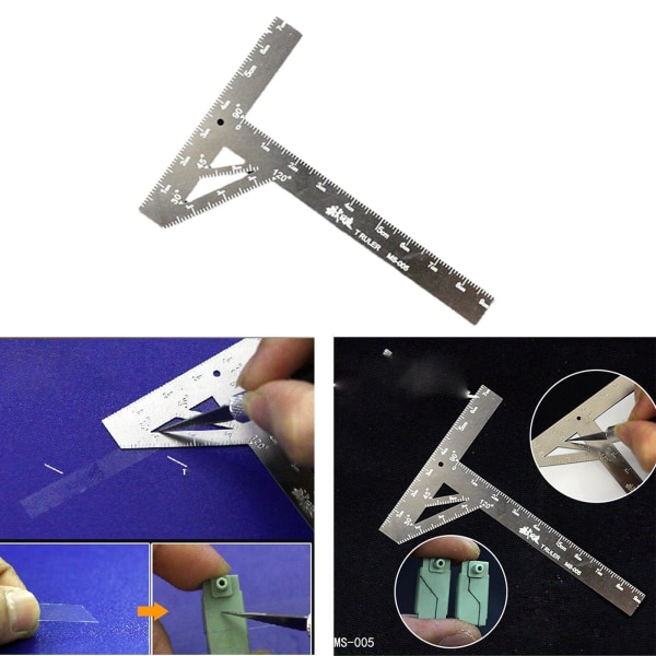 1/2 Hobby Model Transform T-formad linjal uppgradering med ritsad linje 1Set