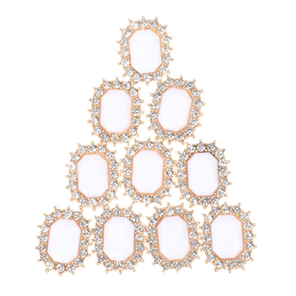 1/2/3/5 10 st Rhinestone Buttons Hantverk Dekoration för kläder Light White 2.1 x 1.7cm 1Set