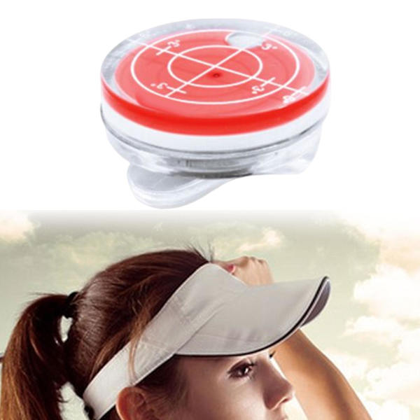 1/2/3/5 För Golf Ball Marker Nivå Funktion Hattklämma för golfare Red 2.5cm 1Set