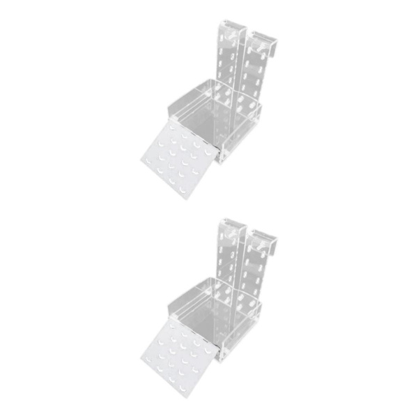 1/2 Tortoise Ramp Climbing Eremit För Crab Turtle Basking Clear 10x17cm 2Set