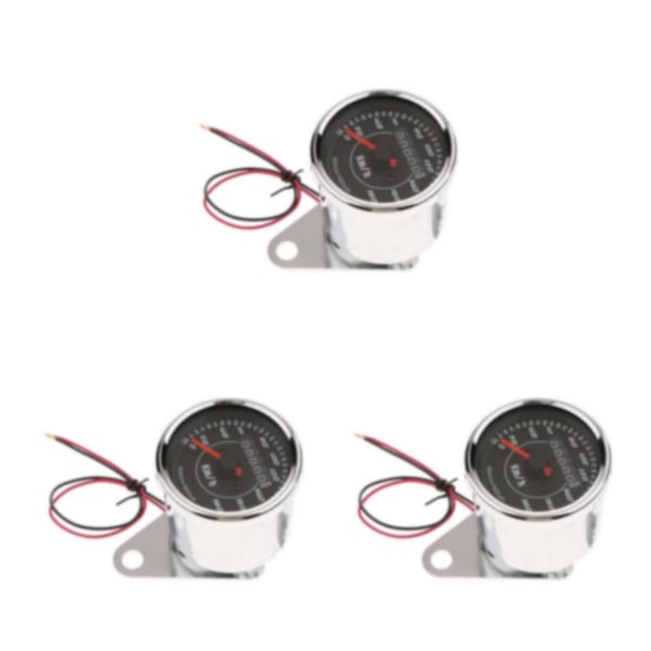 1/2/3 Motorcykel LED Bakgrundsbelysning Vägmätare + Hastighetsmätare Dual Gauge 3Set