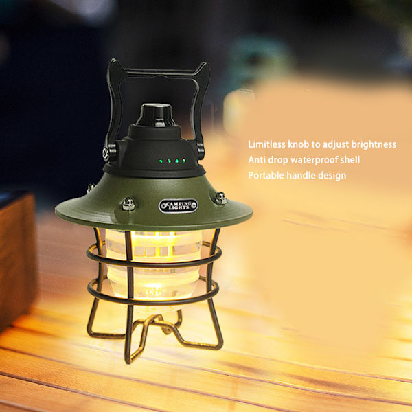 1/3/5 metall LED hängande justerbar tältljus ficklampa USB type3 1 Pc