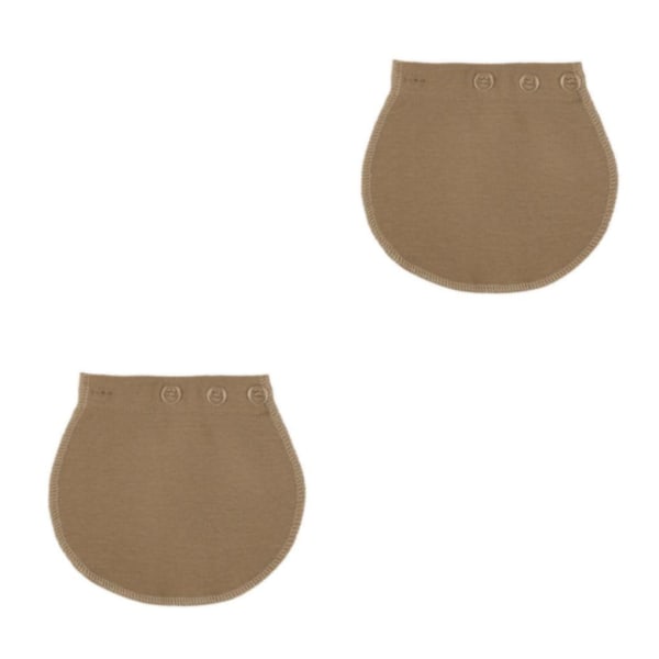 1/2/3/5 Maternity Graviditet Justerbar midjeförlängare elastisk Khaki 18x17cm 2Set