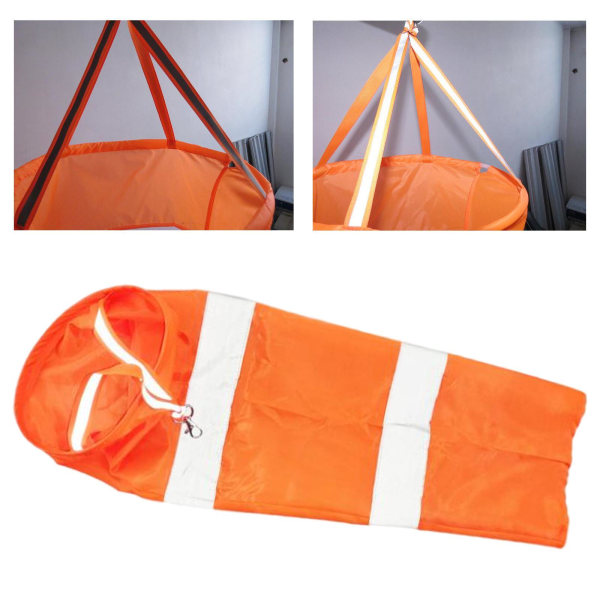 1/2 Aviation Wind Socks Oxford-tyg för trädgård utomhusvind orange 100cm Large 1Set