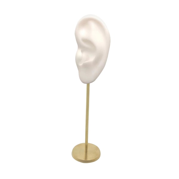 1/2/3 Örhänge Display Stand Human Ear Model Stud Holder Showcase Left Ear White Height: 18cm 1Set