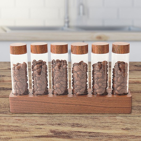 1/2 Kaffebönor Förvaringsbehållare Tom Spannmål Nötförseglad 22g 21.5 x 4.7 x 3cm 1Set