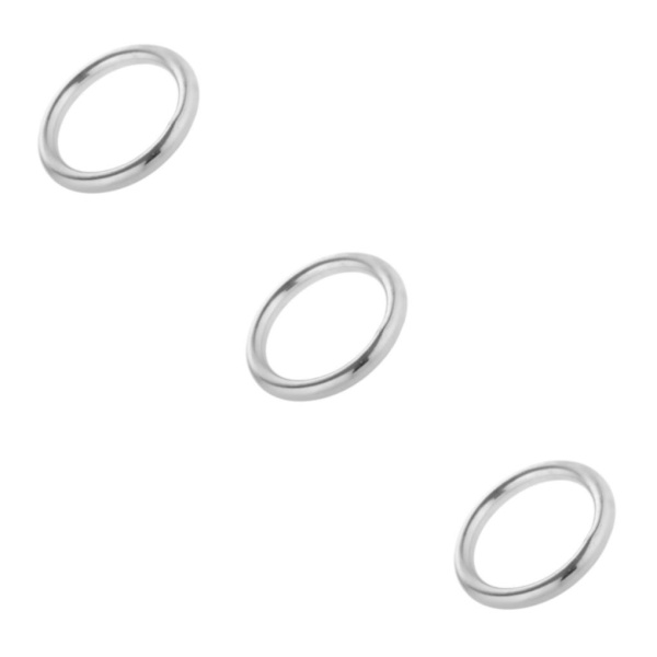 1/2/3/5 Solid 304 rostfritt stål bandband svetsad O Silver 39x8mm 3Set