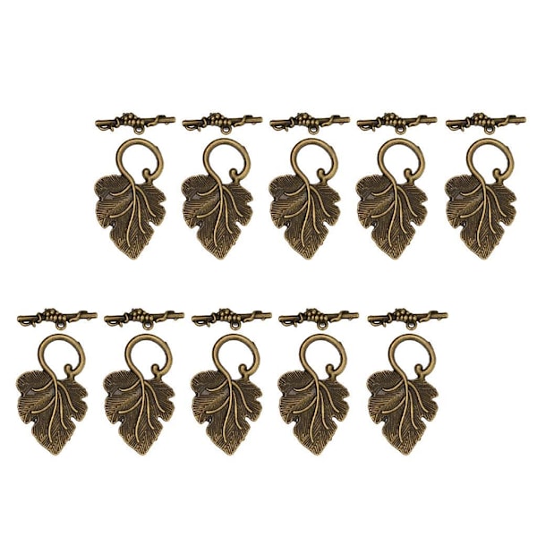 1/2/3 10 set Leaf OT Toggle Clasps Smycken Clasp Connectors Bronze 1Set