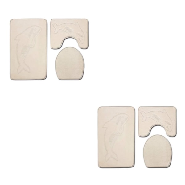 1/2 3pack/lot Halkfri Chenille Badmatta Lätt att installera PJ210611-B001 2Set