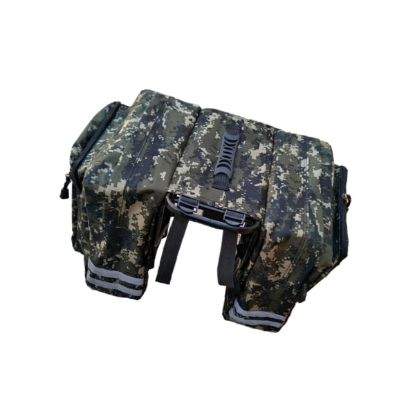 Cykelcykel För Cykel Dubbelväska Baksätesväska Trunk Bag Camouflage Green Large