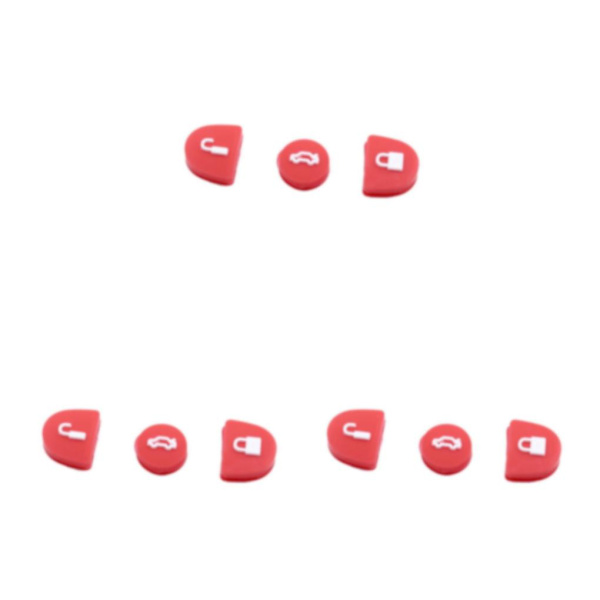 1/2/3/5 3st Silica Gel Key Buttons Fjärrreparationssats Bekvämt Red 3Set