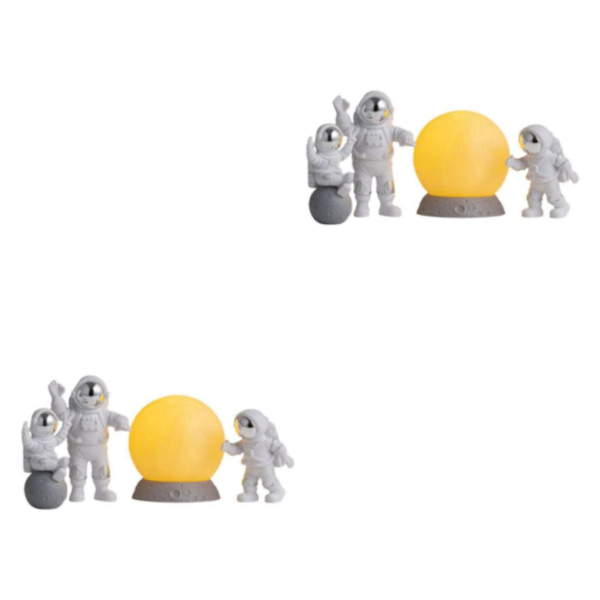 1/2/3/5 4st Astronautfigurer Set Heminredning Söt Sstronaut Silver Yellow 2Set