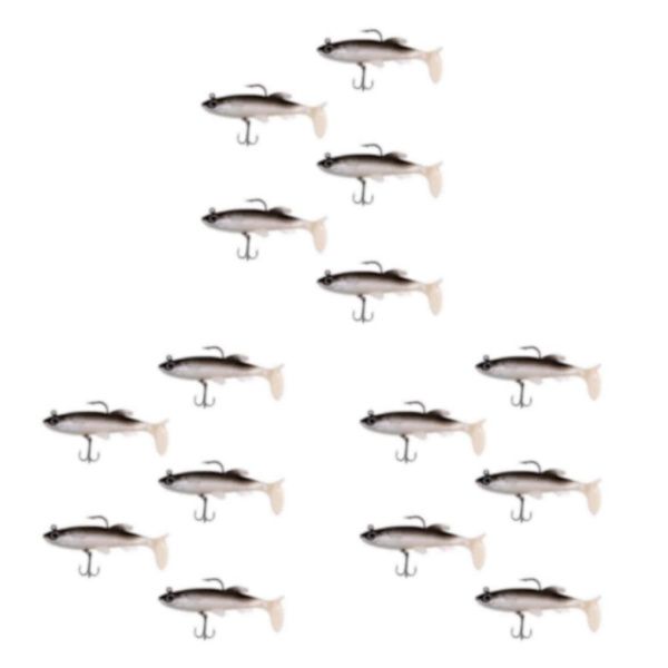 1/2/3 Vivid Minnow Fishing Lures Soft Baits 3D fish eye 3Set