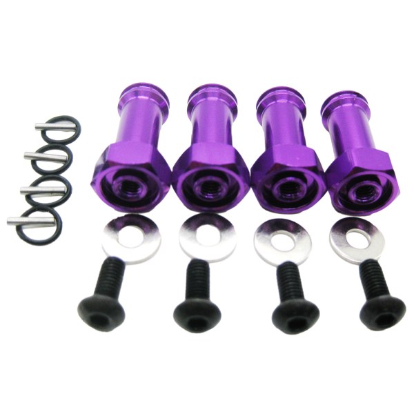 1/2/3/5 12MM DRIVNING 24MM FÖRLÄNGNINGSADAPTER Aluminiumlegering 12MM purple 1Set