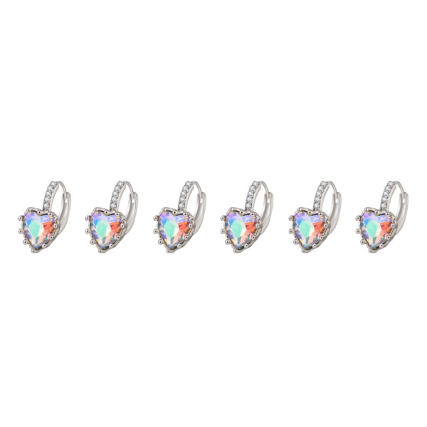 1/2/3/5 Lyx Hoop örhängen för kvinnor Hjärtformad strass style 12 3Set