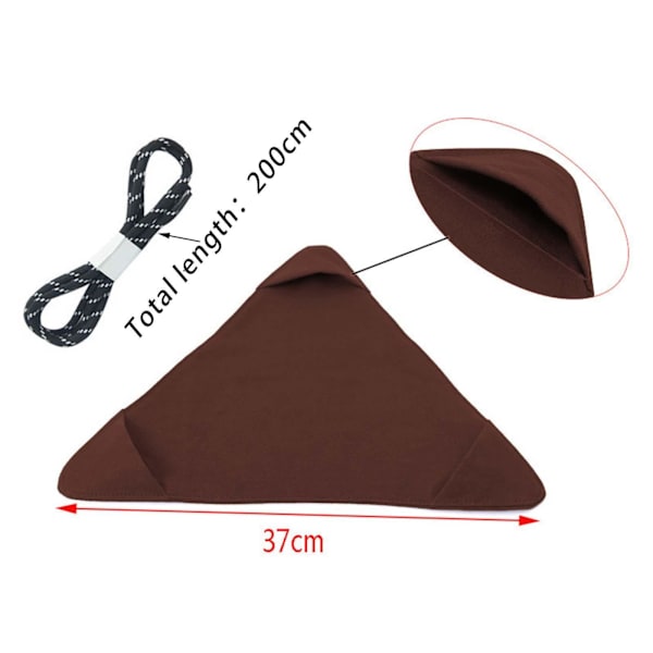 1/2/3/5 Canvas Camping För Triangel Pall Duk Resor Vandring Brown 37 x 37cm 1Set