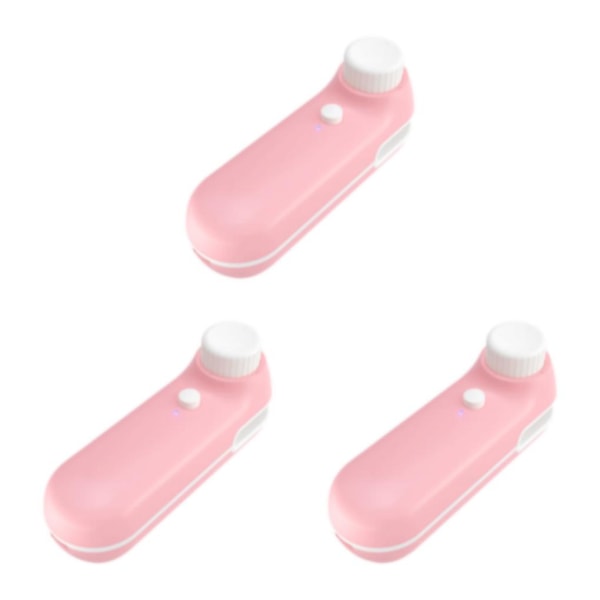1/2/3/5 2 i 1 påse förseglare förseglar och öppnar påsar utan ansträngning Teenage pink 3Set