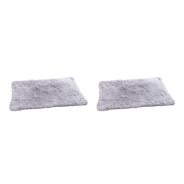 1/2/3 mjukt och bekvämt fluffigt husdjursfilt för hundar och katter light grey M 2Set