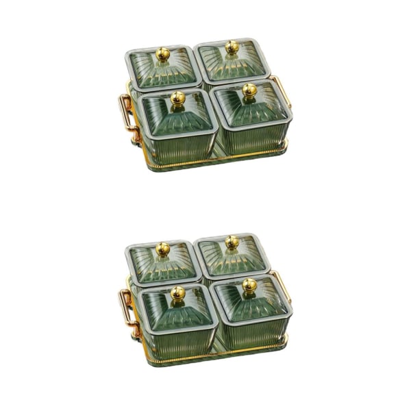 1/2/3 Nordic Style Divided Dishes Square för Reception Room 4 Grids 2Set