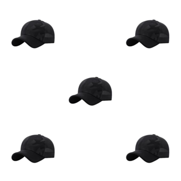 1/2/3/5 solskyddshatt för män Bekväm och justerbar black 5PCS