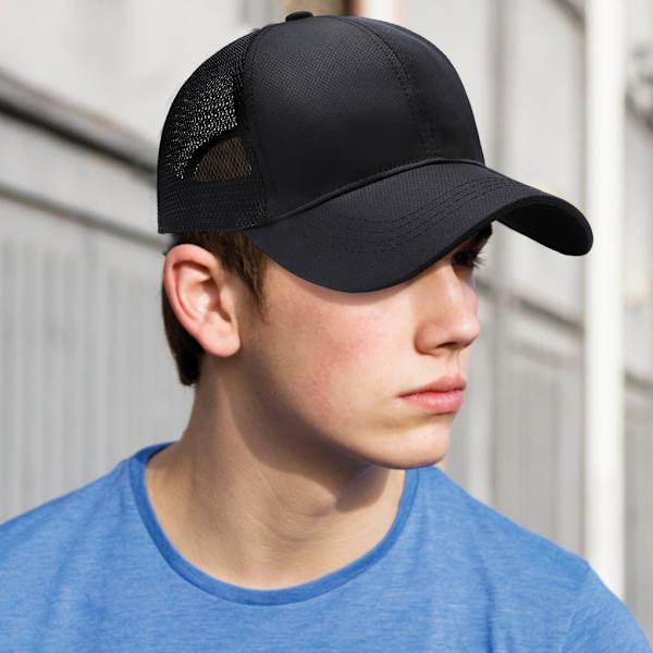 1/2/3 Summer Tunn Polyester Mesh Trucker Hat Justerbar navy blue 1Set