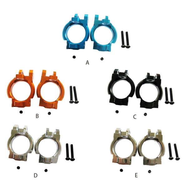1/2/3/5 2pack/lot Aluminium främre C-nav hjulblock för axial Black 1Set
