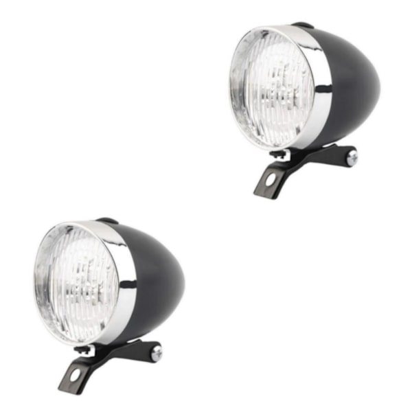 1/2/3 Bike Light Set, Super Bright 3 LED För Cykelfront Black 9.5 x 7cm 2Set