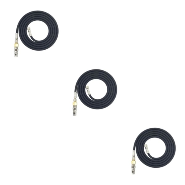 1/3 Airbrush slang 1/8 till 1/4 adapter Standard 1,8 M 5,9 fot Black 1.8m length 3Set