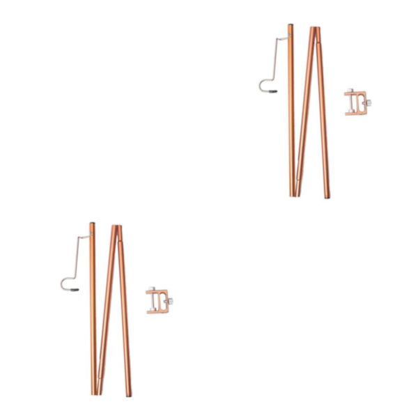 1/2 utomhusläger fällbar lampstolpe hängande ljushållare Brown 100cm 2Set