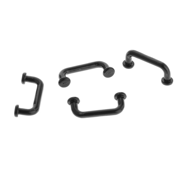 1/2/3/5 1:12 Mini Dragbågform för portgarderob Stor 4st Black Small 8 Pcs 1Set