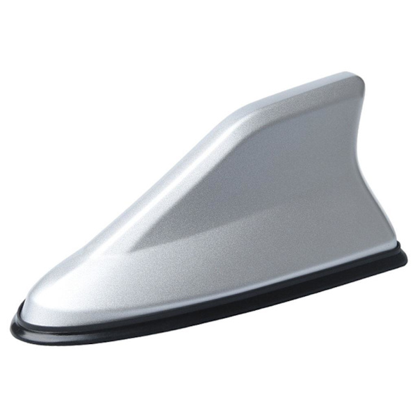 1/2 Shark Fin Antenn Universal Bil Dekorativ Vattentät Auto silver 2Set