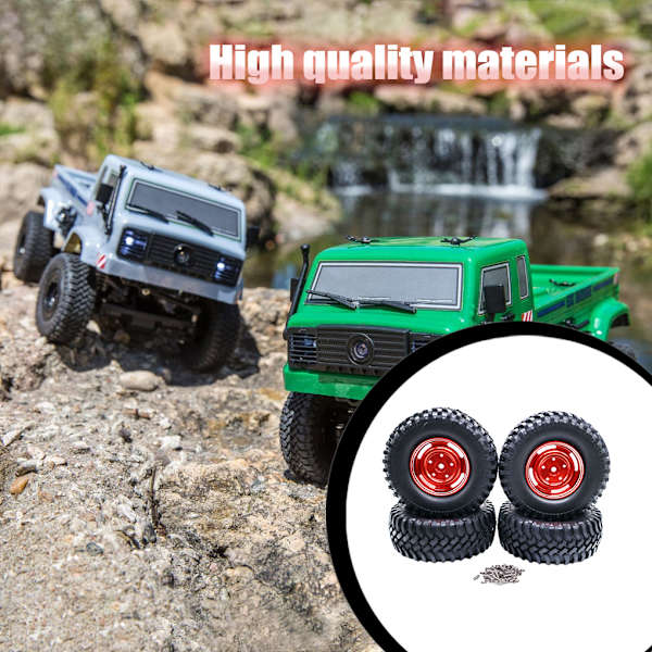 1/2/3/5 4-håls 100MM simuleringsdäck för ECX 1/12 Rc RGT136100 red 1Set