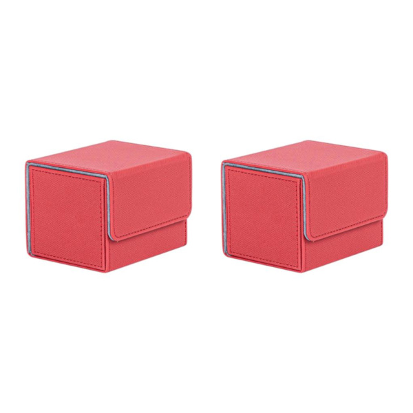 1/2/3 Card Deck Case Organizer Förvaringsbox för MTG-kort För Red 105x90x80mm 2Set