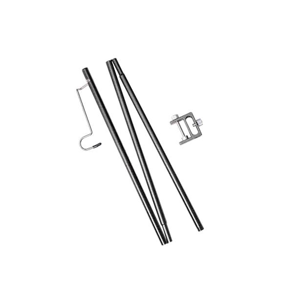 1/2 utomhusläger fällbar lampstolpe hängande ljushållare Black 100cm 1Set