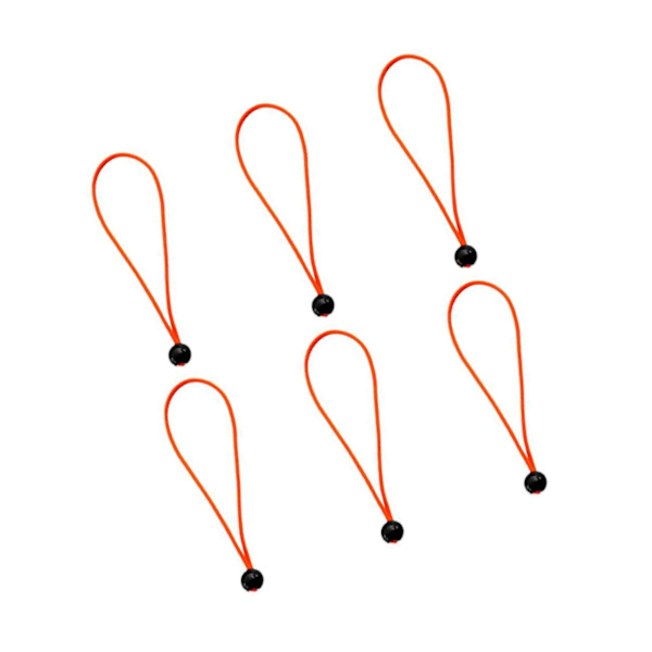 1/2/3 6 stycken Heavy Duty Ball Bungee Cord Snöra ner sladd Canopy Orange 15cm 1Set