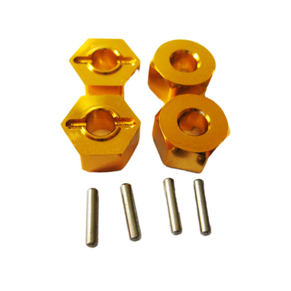 1/2/3/5 4MM hjulfäste för 1/14 LC larvband Hög precision 4MM yellow 2Set