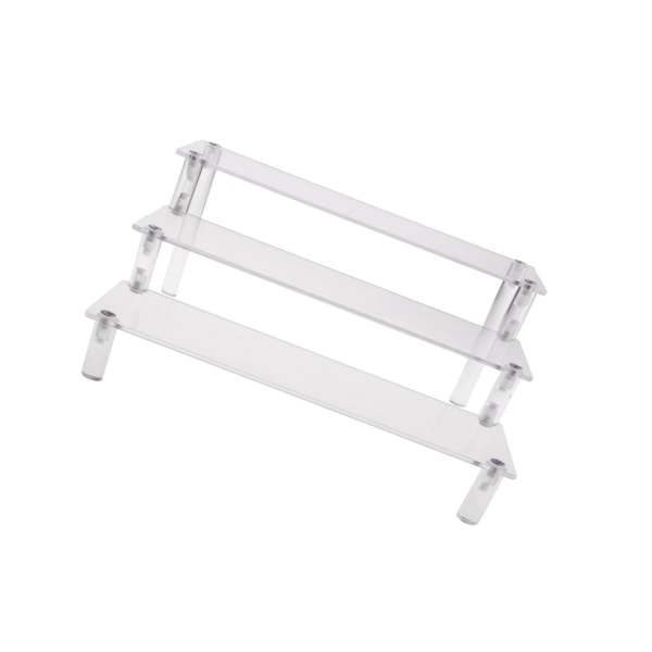 1/2 Acrylic Display För Riser Stand Parfym Cosmetics Holder Clear 39.5x27.5x15cm 2Set