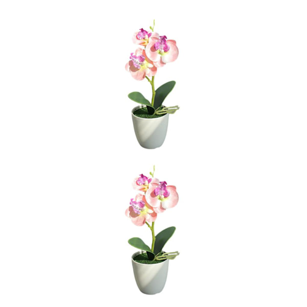 1/2/3/5 Realistiskt utseende Hållbar konstgjord blomma för DIY Pink 2PCS