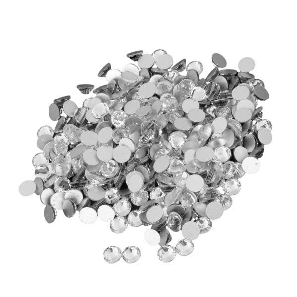 Glas Kristall Rund Platt Rygg Rhinestones Gems White SS30 288 Pcs